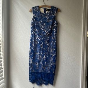 Blue lace dress